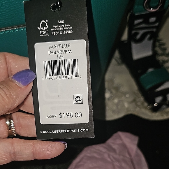 Karl Lagerfeld Teal Tote Bag - Picture 4 of 5